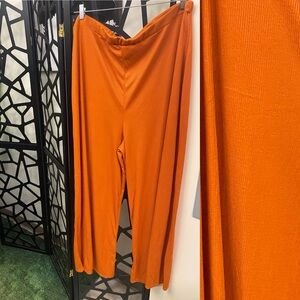 Boohoo Orange Wide-Leg Trousers